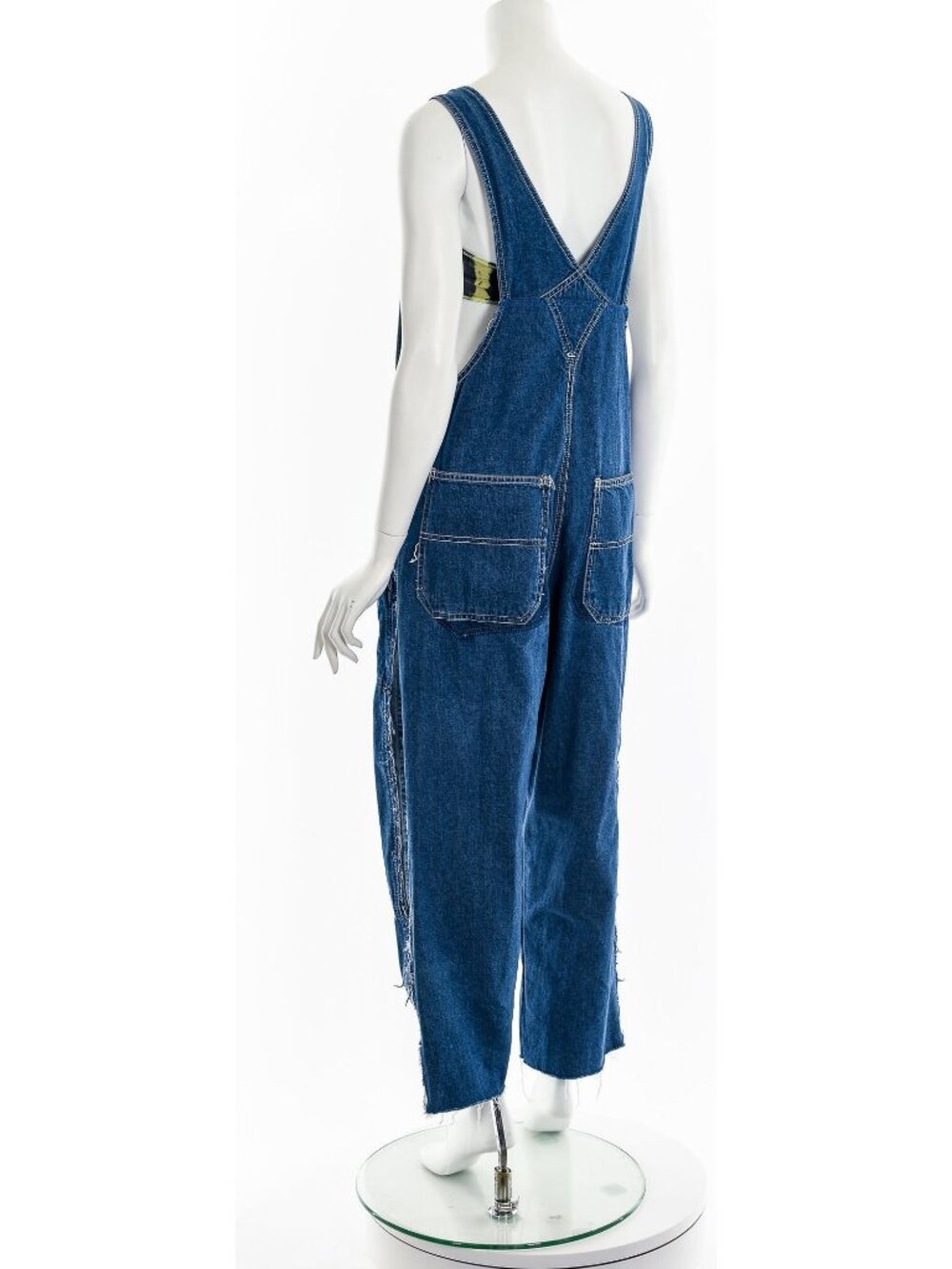 Distressed Patchwork Denim Overalls - Picture 8 of 10